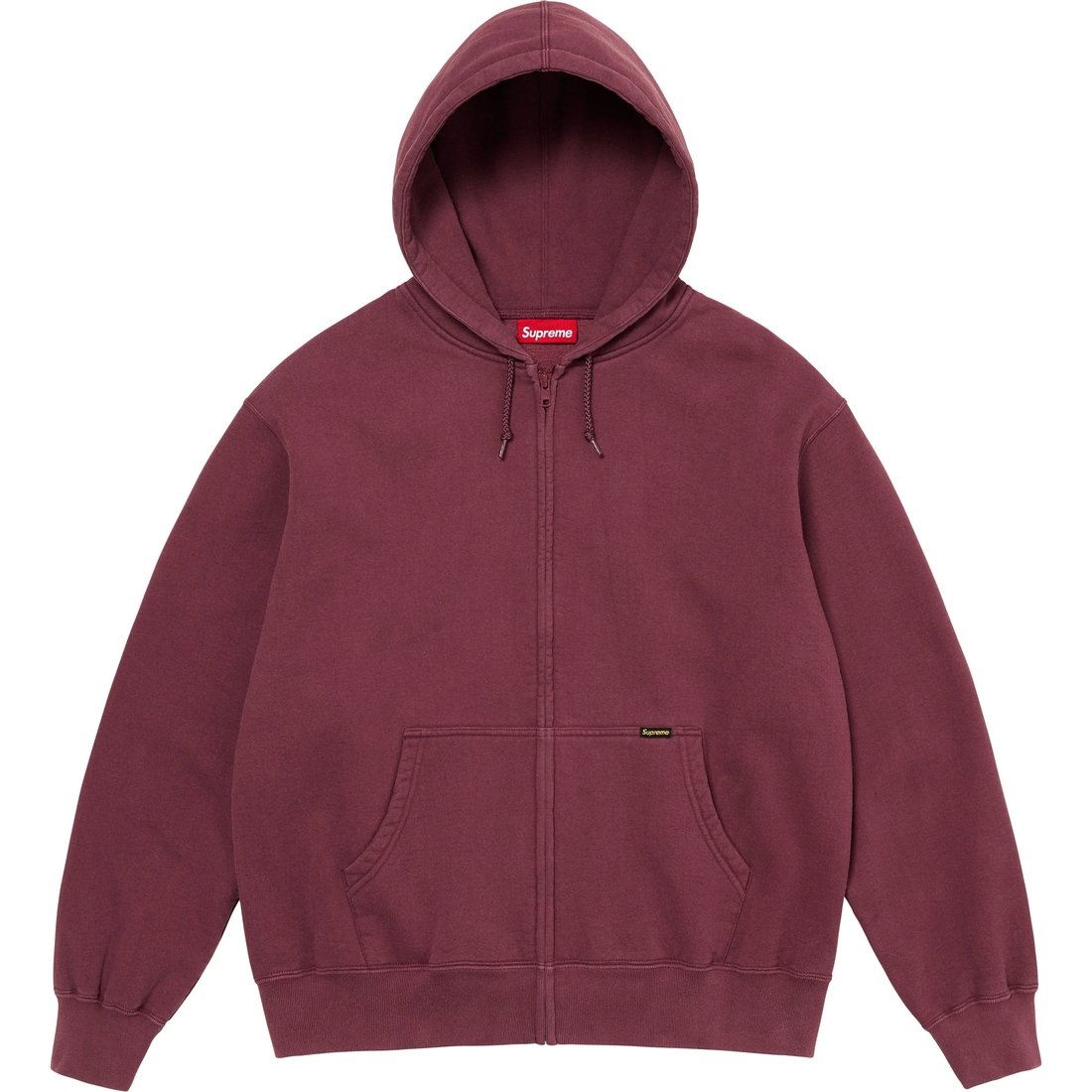 Details on Work Zip Up Hooded Sweatshirt Maroon from fall winter
                                                    2024 (Price is $138)