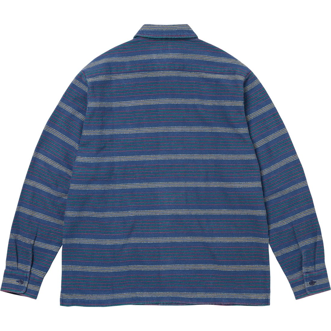 Details on Woven Stripe Shirt Blue from fall winter
                                                    2024 (Price is $138)