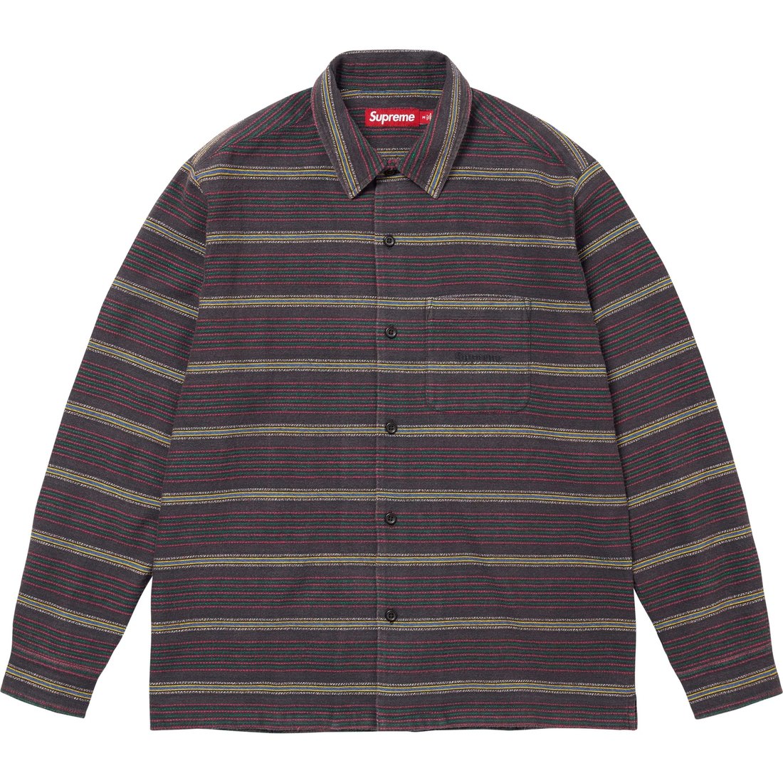 Details on Woven Stripe Shirt Faded Black from fall winter
                                                    2024 (Price is $138)