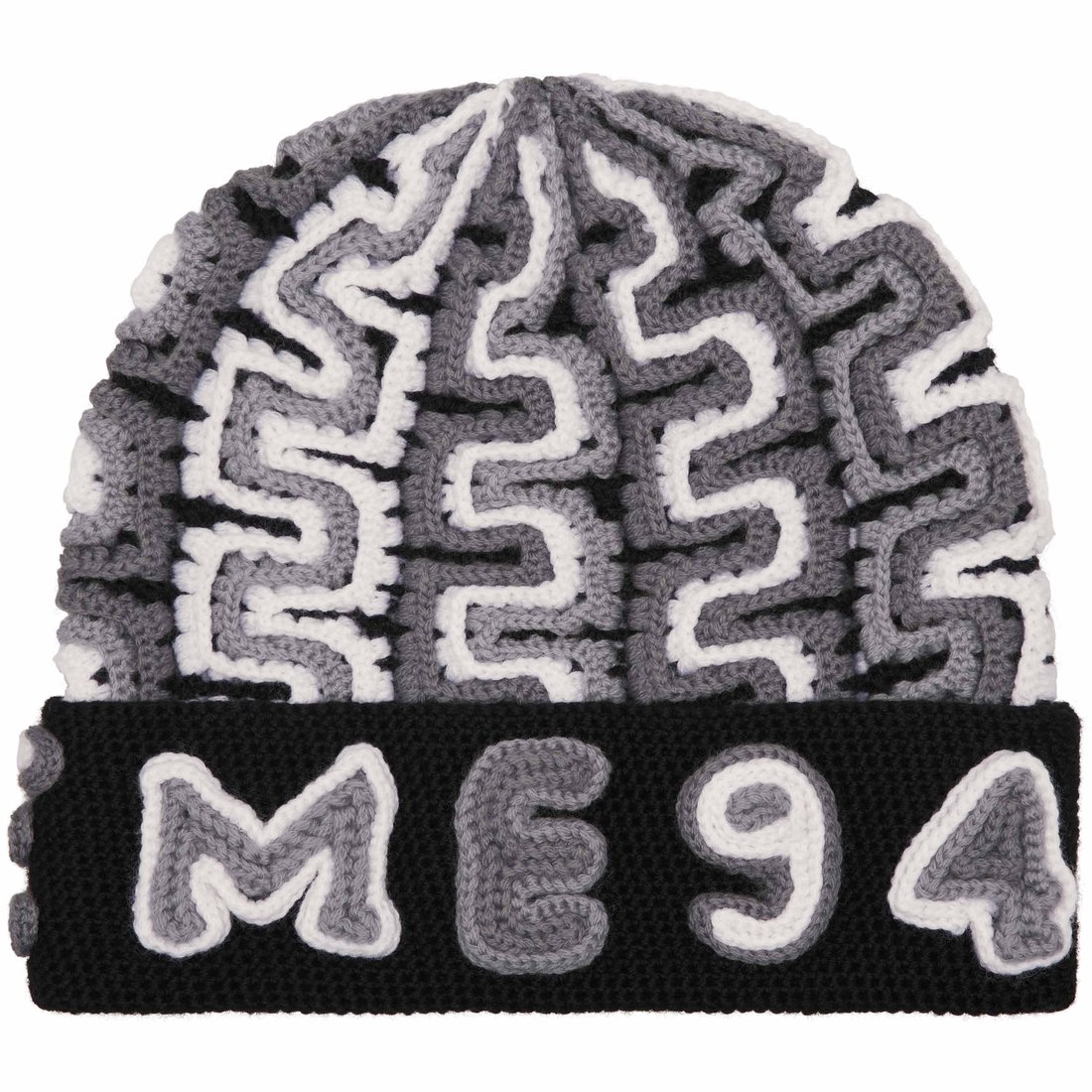 Details on Yarn Appliqué Beanie Black from fall winter
                                                    2024 (Price is $110)