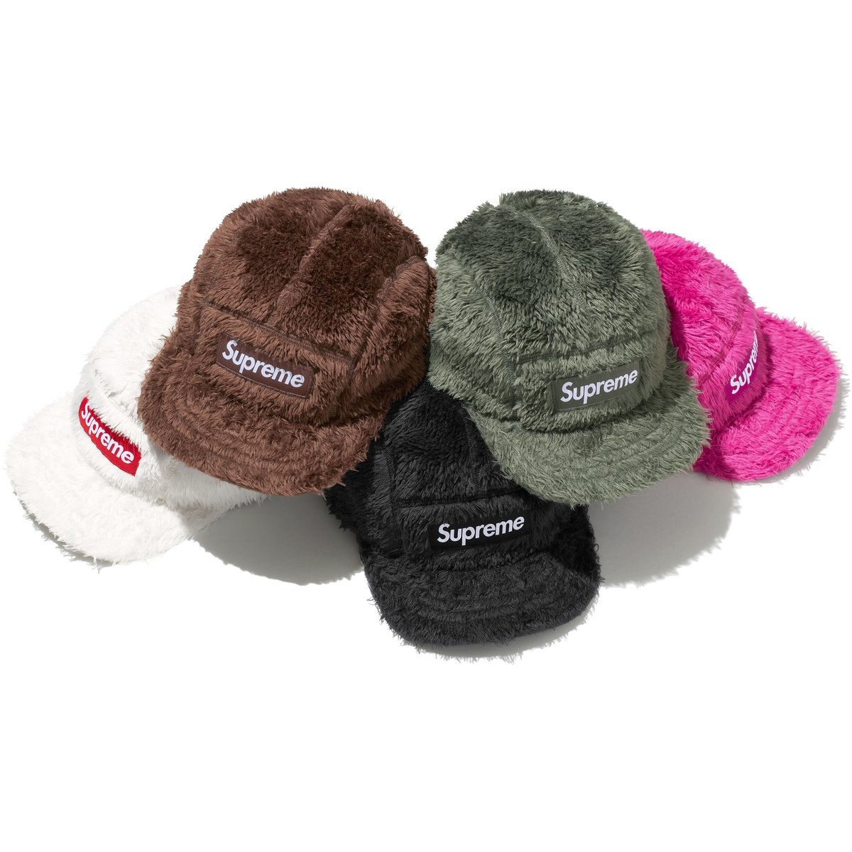 Supreme Fuzzy Camp Cap for fall winter 24 season