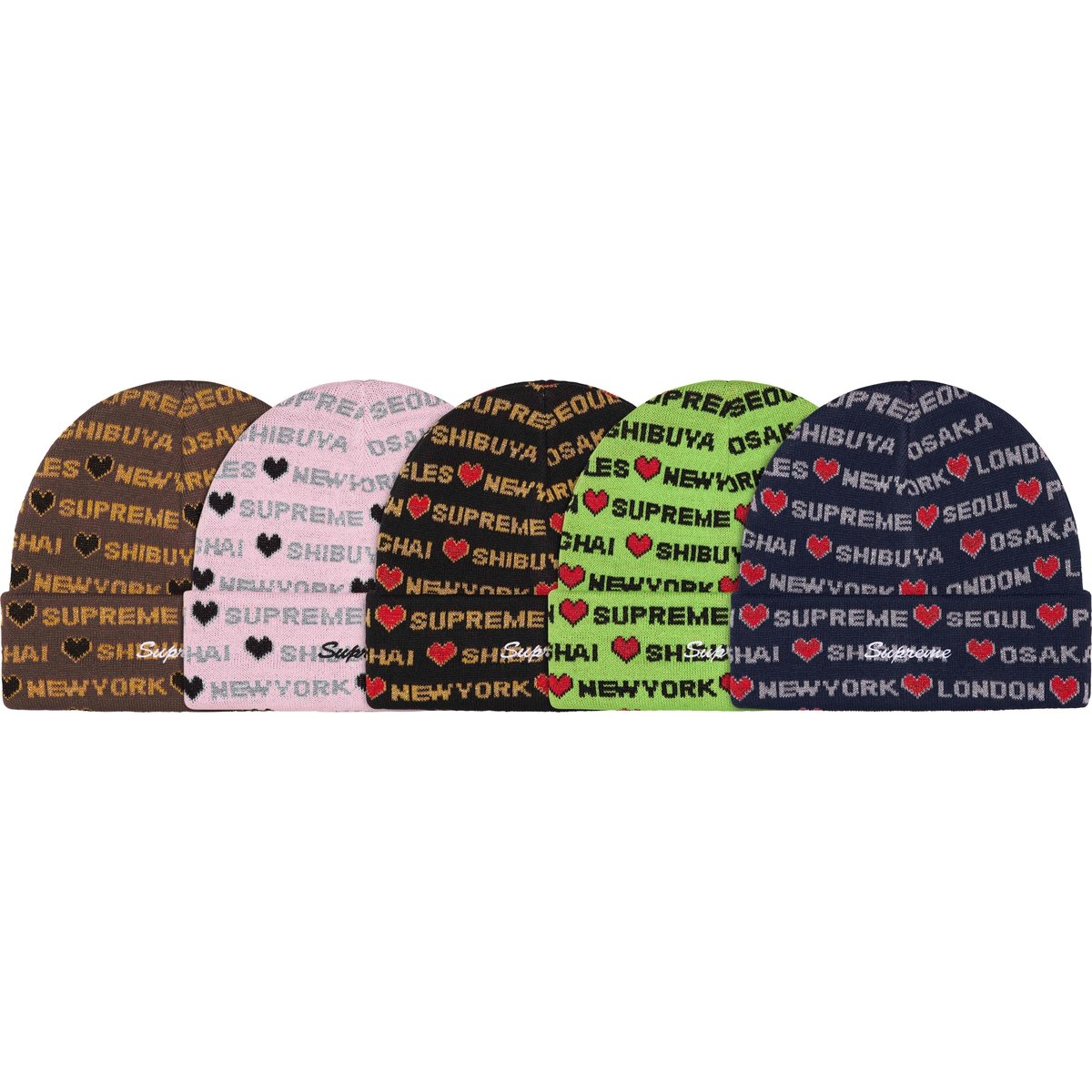 Supreme Hearts Beanie released during fall winter 24 season