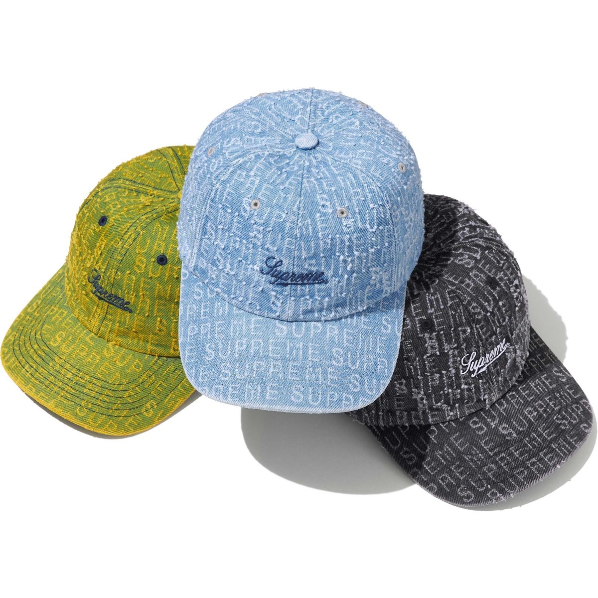 Supreme Needle Punch Denim 6-Panel for fall winter 24 season