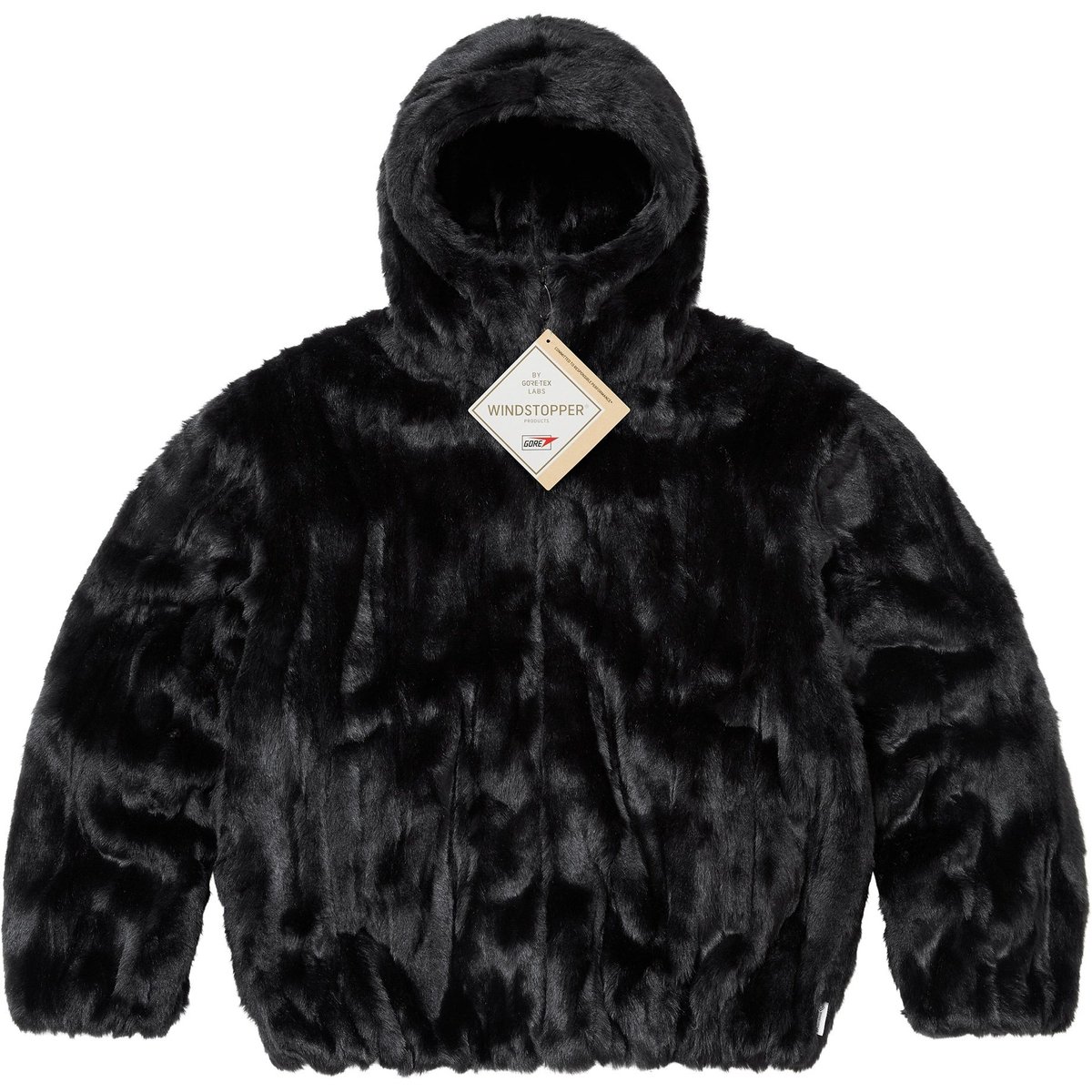 Details on Faux Fur Hooded Jacket Black from fall winter
                                                    2024 (Price is $398)