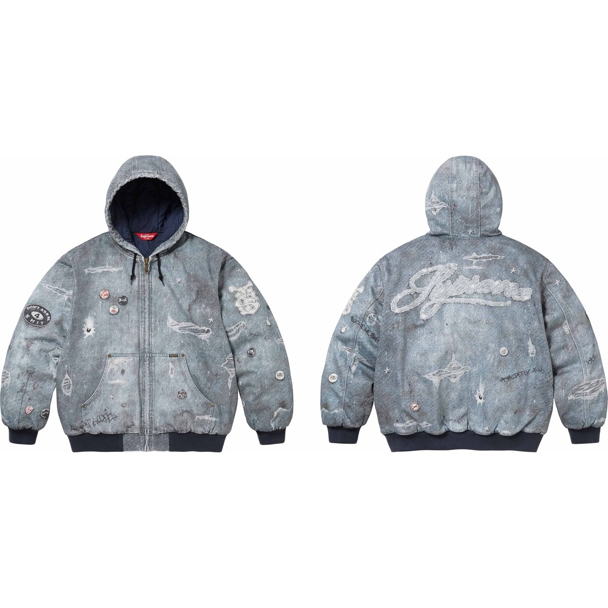 Supreme HJR Trompe L'oeil Hooded Work Jacket for fall winter 24 season