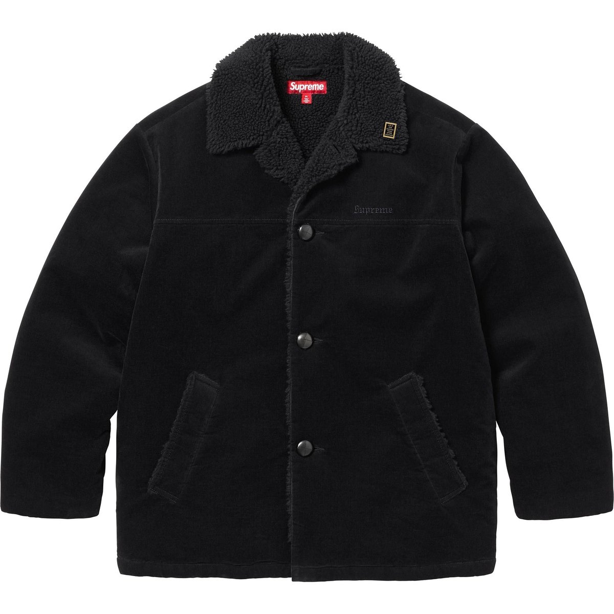 Details on Kindermann Uncut Corduroy Car Coat Black from fall winter
                                                    2024