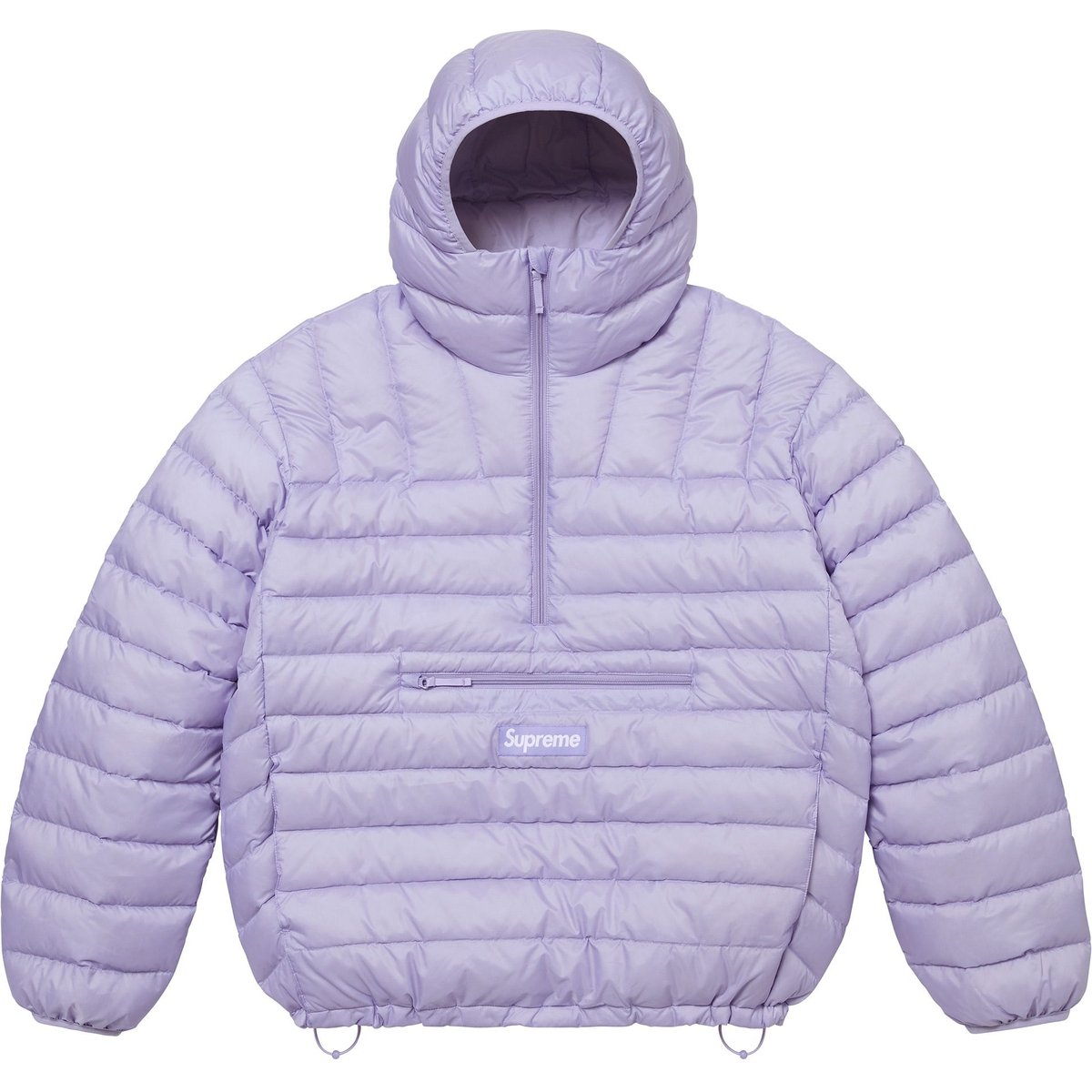 Details on Micro Down Half Zip Hooded Pullover Lilac from fall winter
                                                    2024