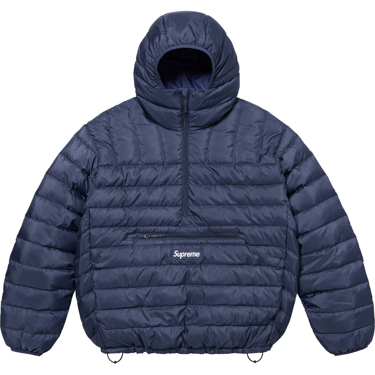 Details on Micro Down Half Zip Hooded Pullover Navy from fall winter
                                                    2024