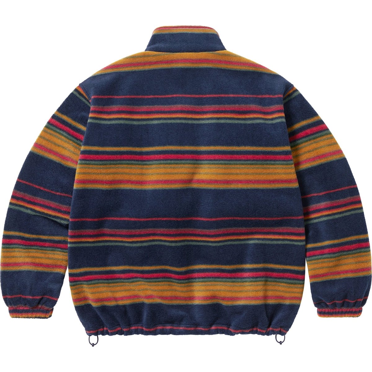 Details on Stripe Zip Up Fleece Jacket Navy from fall winter
                                                    2024