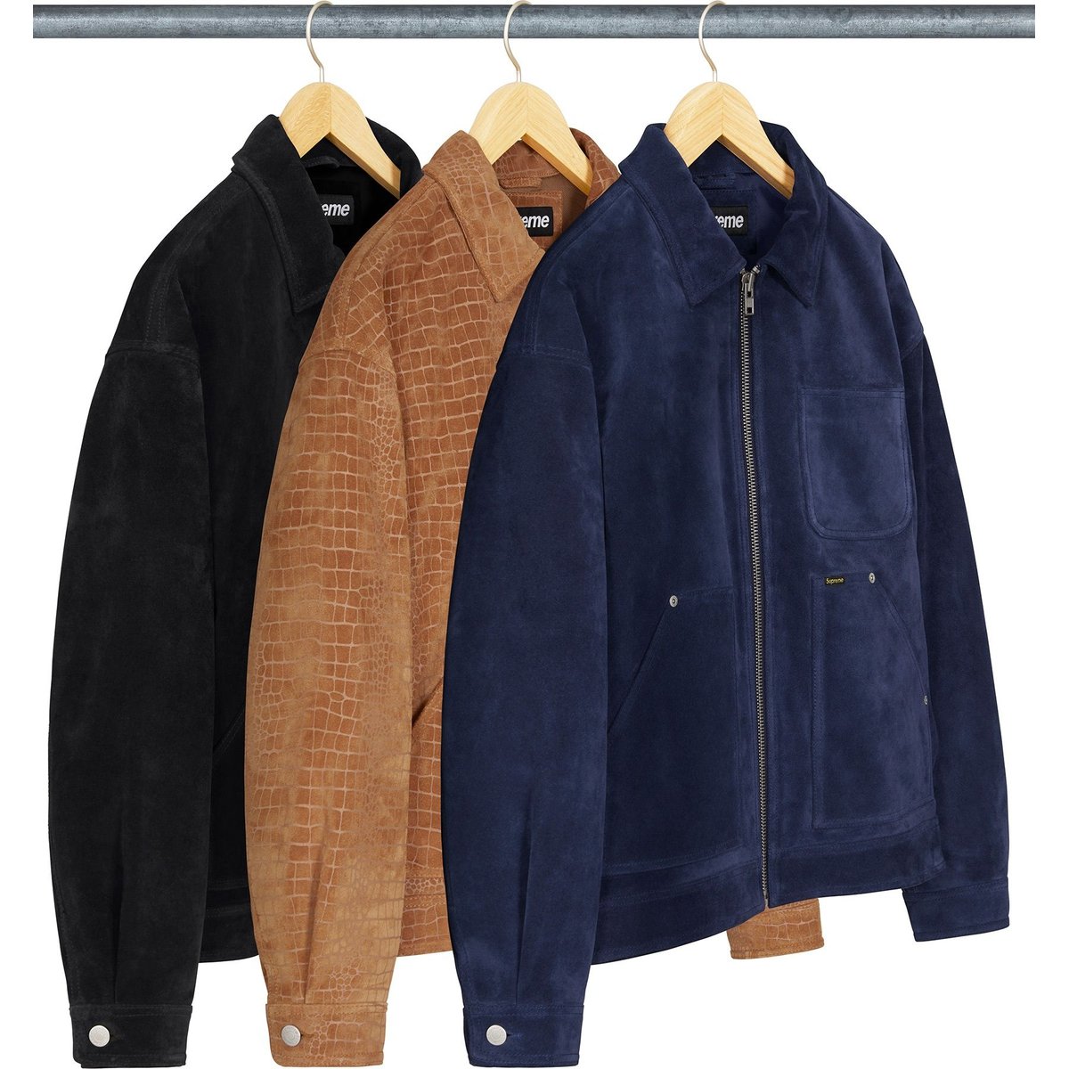 Details on Suede Work Jacket from fall winter
                                            2024 (Price is $498)