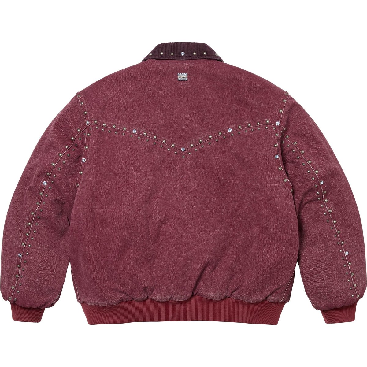 Details on Supreme b.b. Simon Studded Work Jacket Burgundy from fall winter
                                                    2024