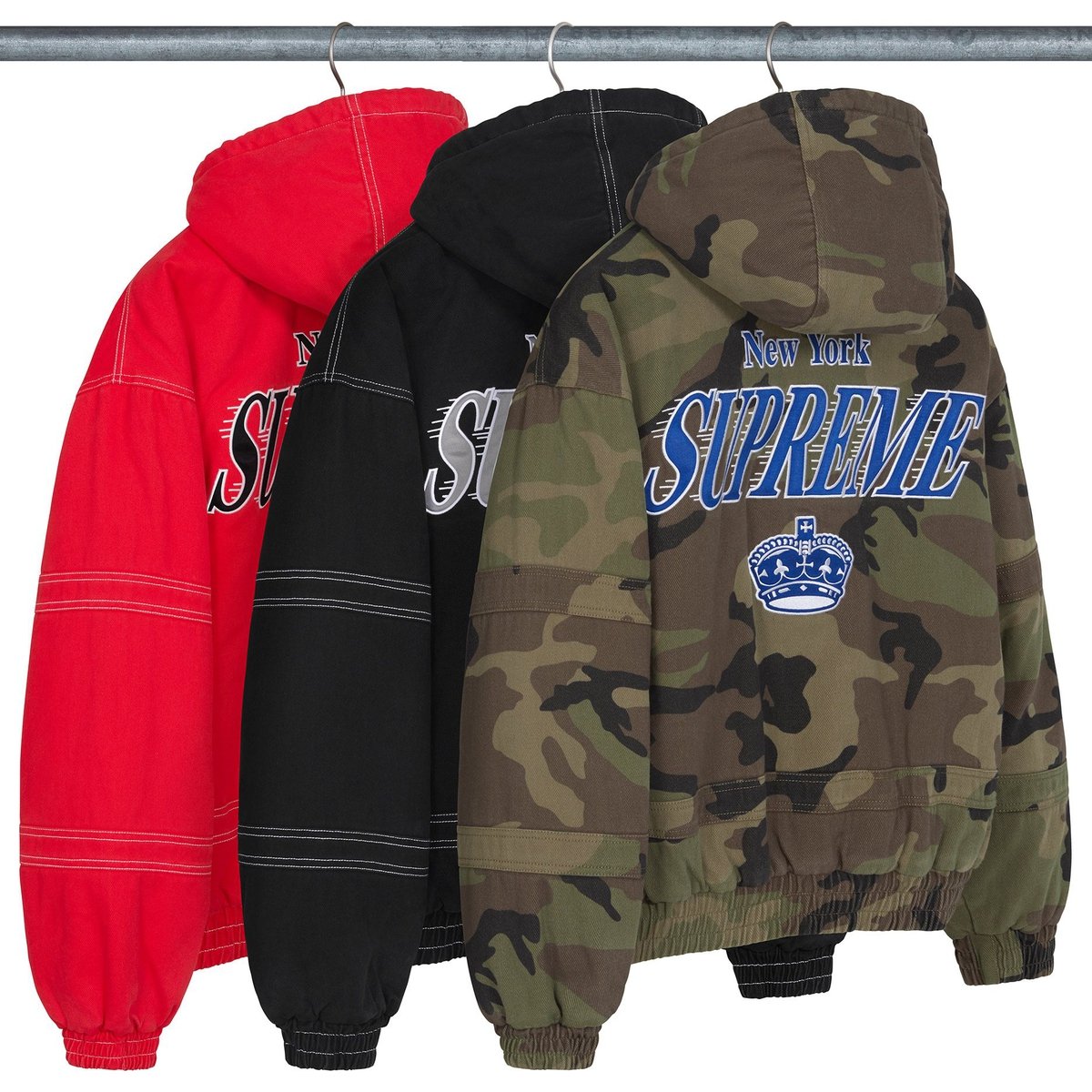 Supreme Supreme Mitchell & Ness Twill Stadium Jacket for fall winter 24 season