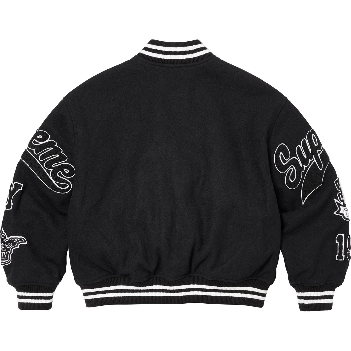 Details on Veritas Varsity Jacket Black from fall winter
                                                    2024 (Price is $498)