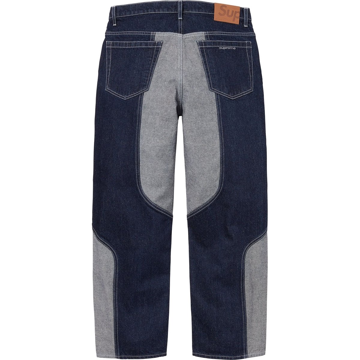 Details on 2-Tone Paneled Baggy Jean Blue from fall winter
                                                    2024