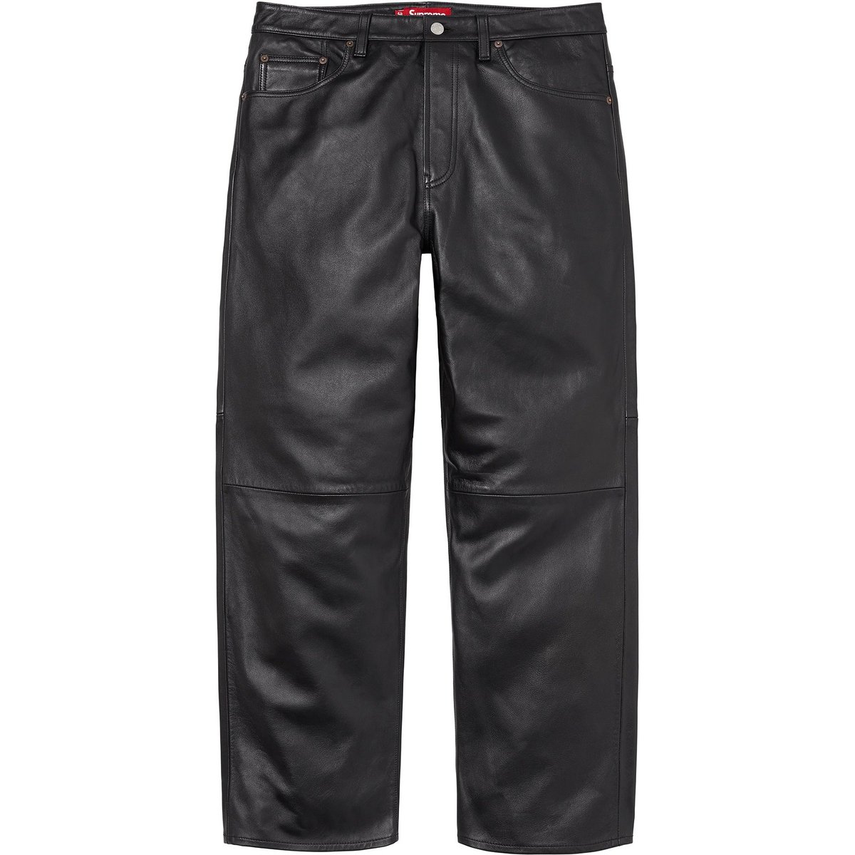 Details on Leather Baggy 5-Pocket Jean Black from fall winter
                                                    2024