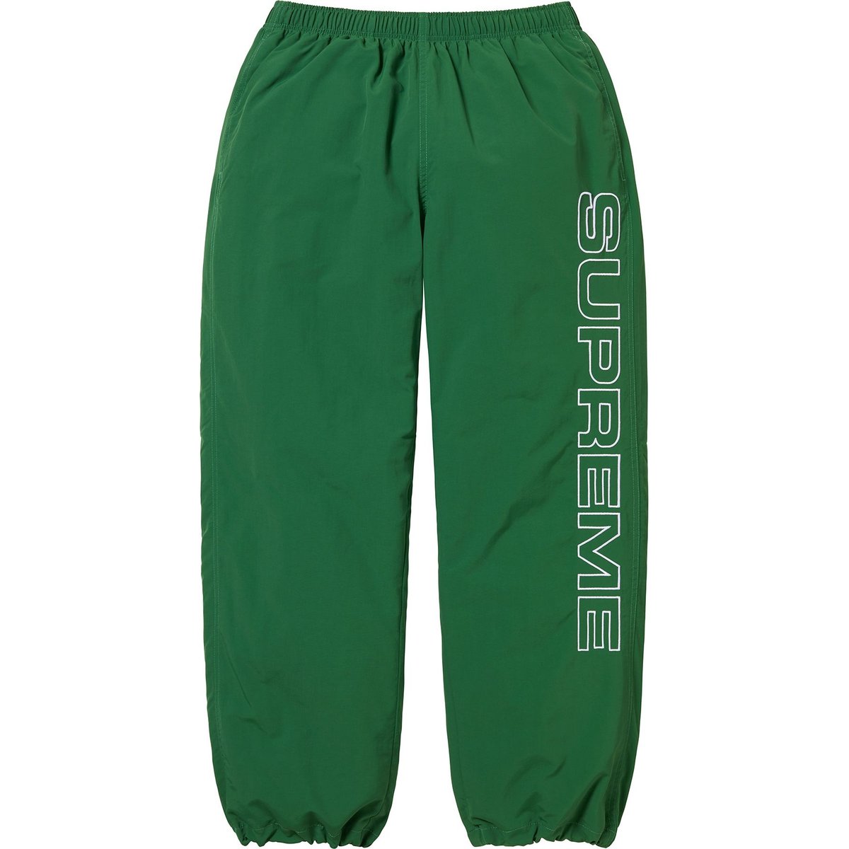 Details on Spellout Embroidered Track Pant Green from fall winter
                                                    2024 (Price is $148)