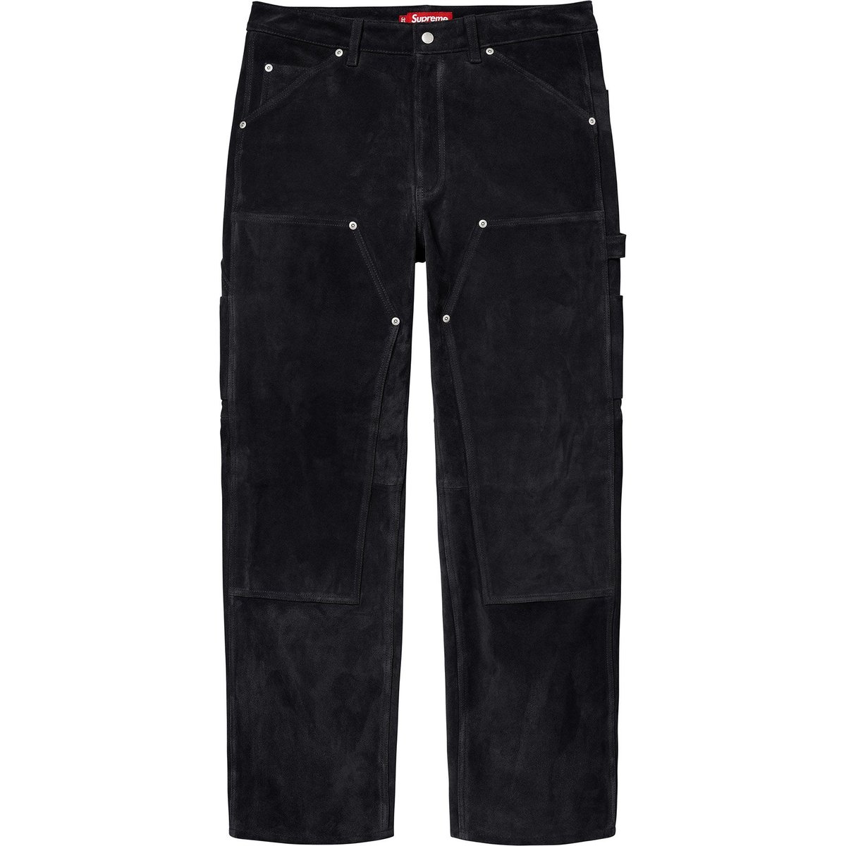 Details on Suede Double Knee Painter Pant Black from fall winter
                                                    2024 (Price is $498)