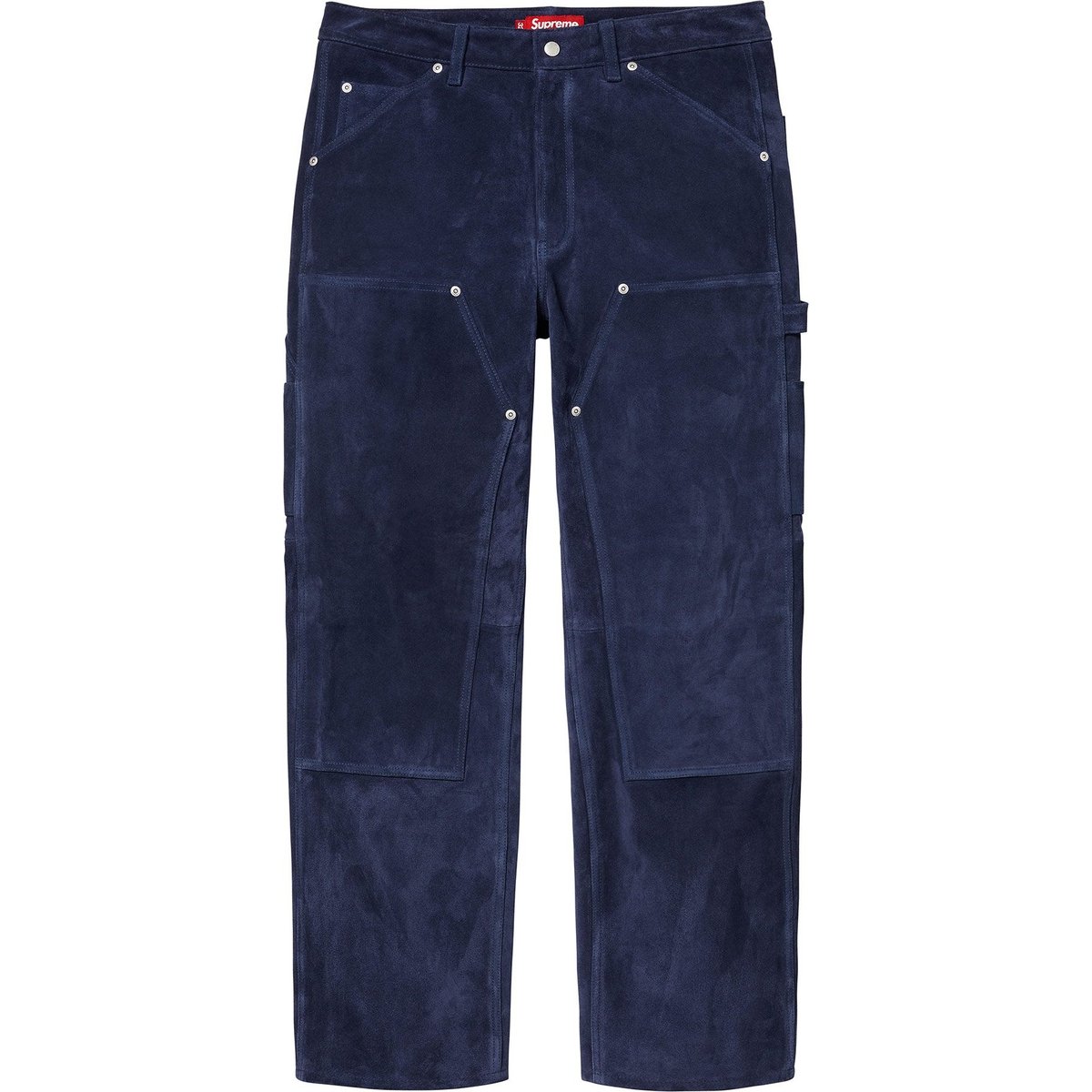 Details on Suede Double Knee Painter Pant Blue from fall winter
                                                    2024 (Price is $498)