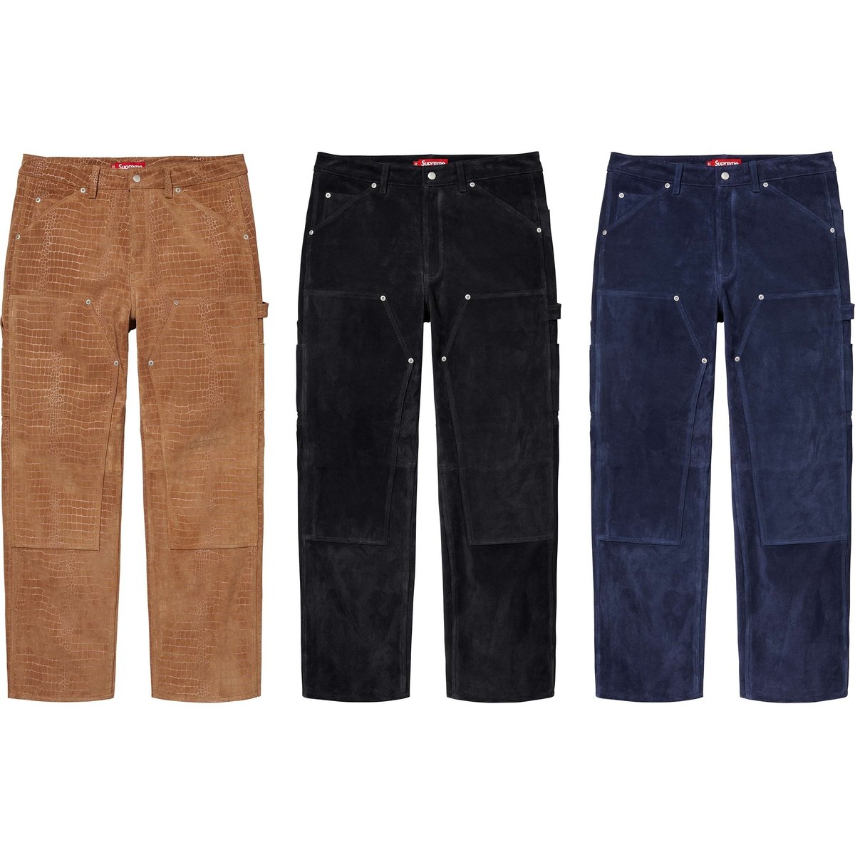 Supreme Suede Double Knee Painter Pant released during fall winter 24 season