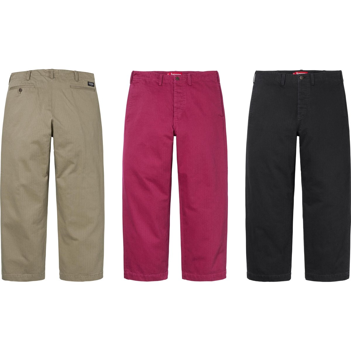 Supreme Washed Herringbone Chino Pant for fall winter 24 season