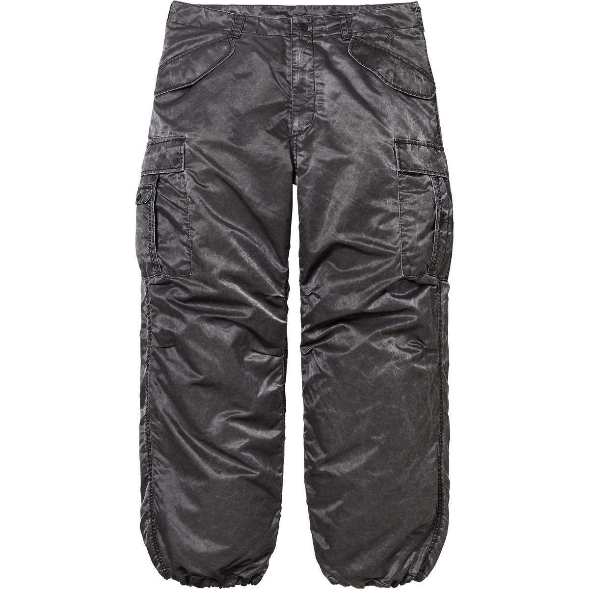 Details on Washed Flight Satin Cargo Pant Black from fall winter
                                                    2024