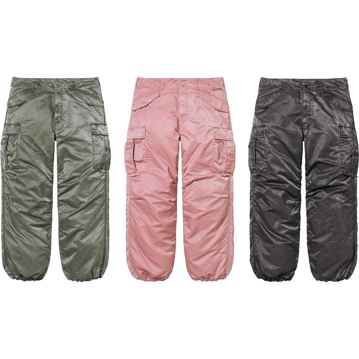 Supreme Washed Flight Satin Cargo Pant releasing on Week 6 for fall winter 2024