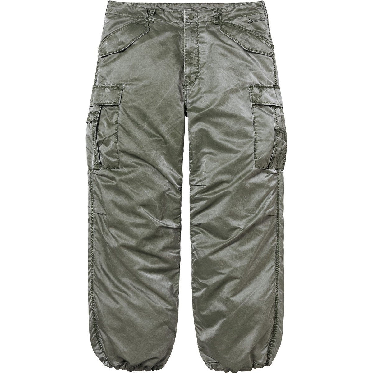 Details on Washed Flight Satin Cargo Pant Olive from fall winter
                                                    2024