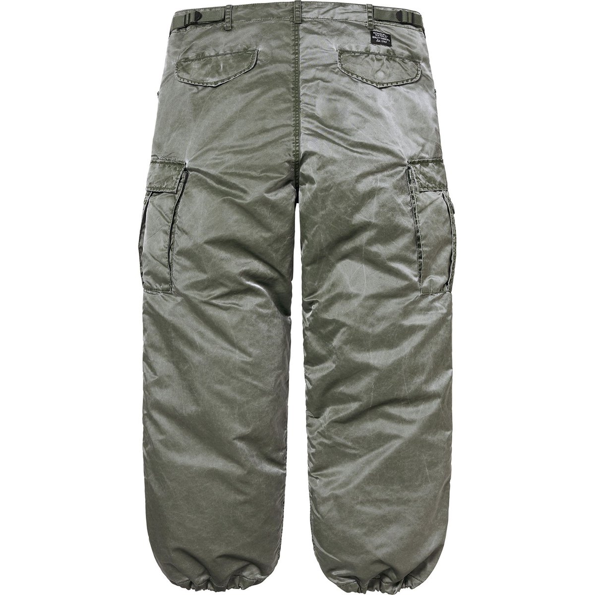 Details on Washed Flight Satin Cargo Pant Olive from fall winter
                                                    2024