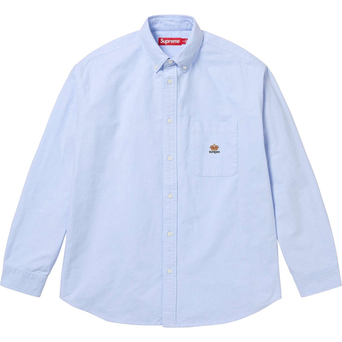 Details on Loose Fit Flannel Oxford Shirt Light Blue from fall winter
                                                    2024 (Price is $138)