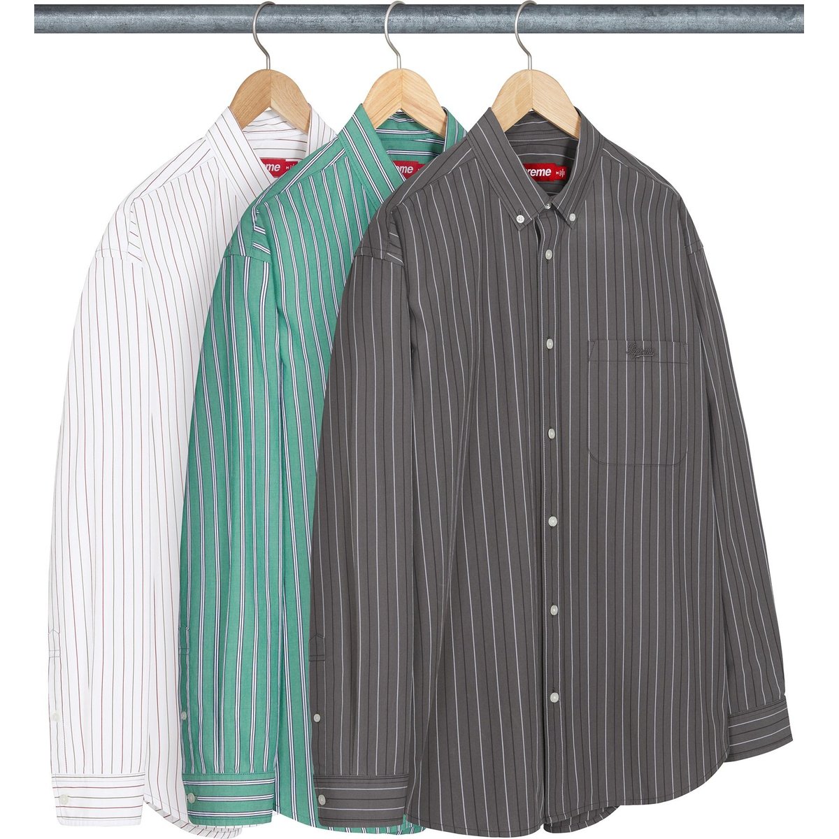 Supreme Loose Fit Stripe Shirt for fall winter 24 season