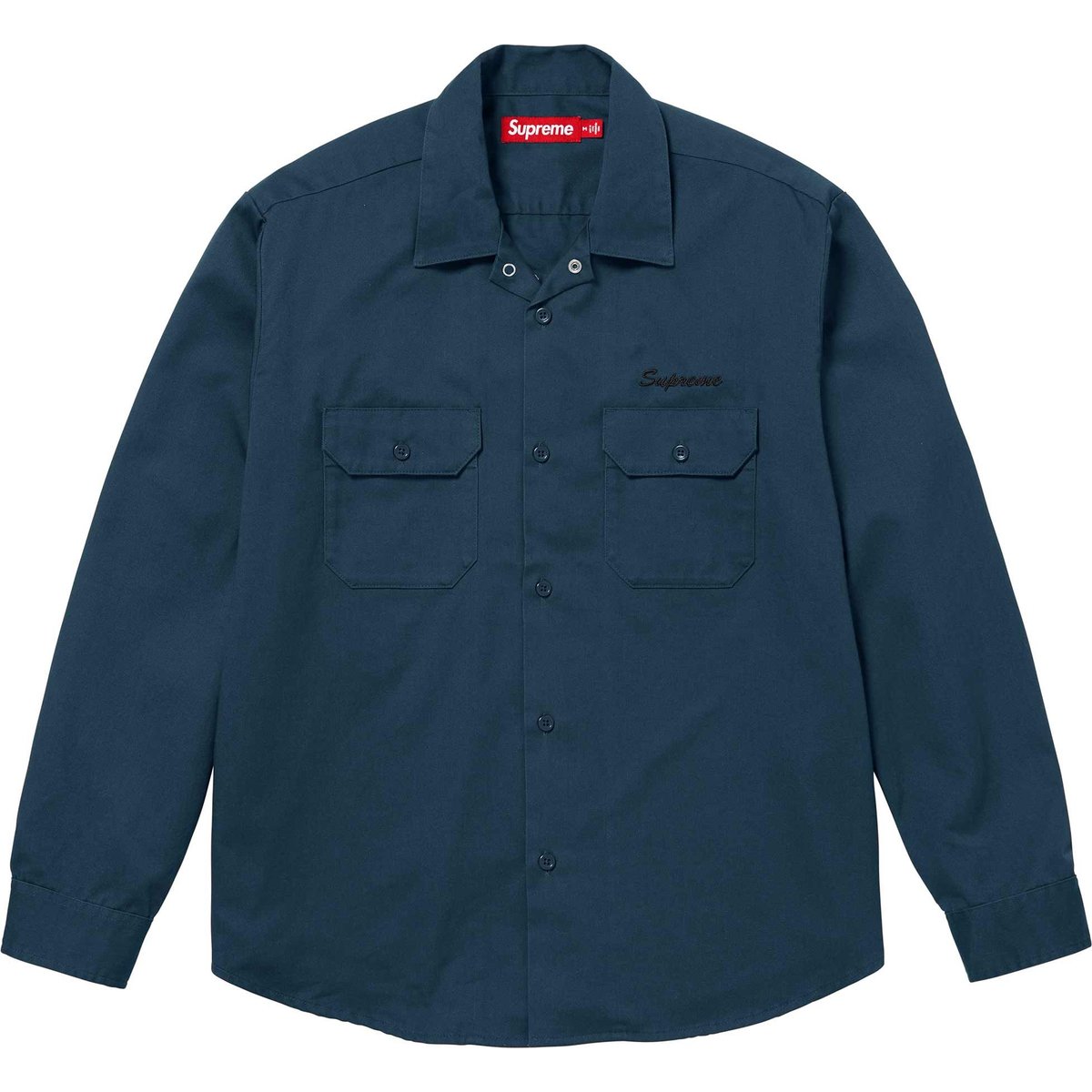 Details on Snow White Work Shirt Light Navy from fall winter
                                                    2024