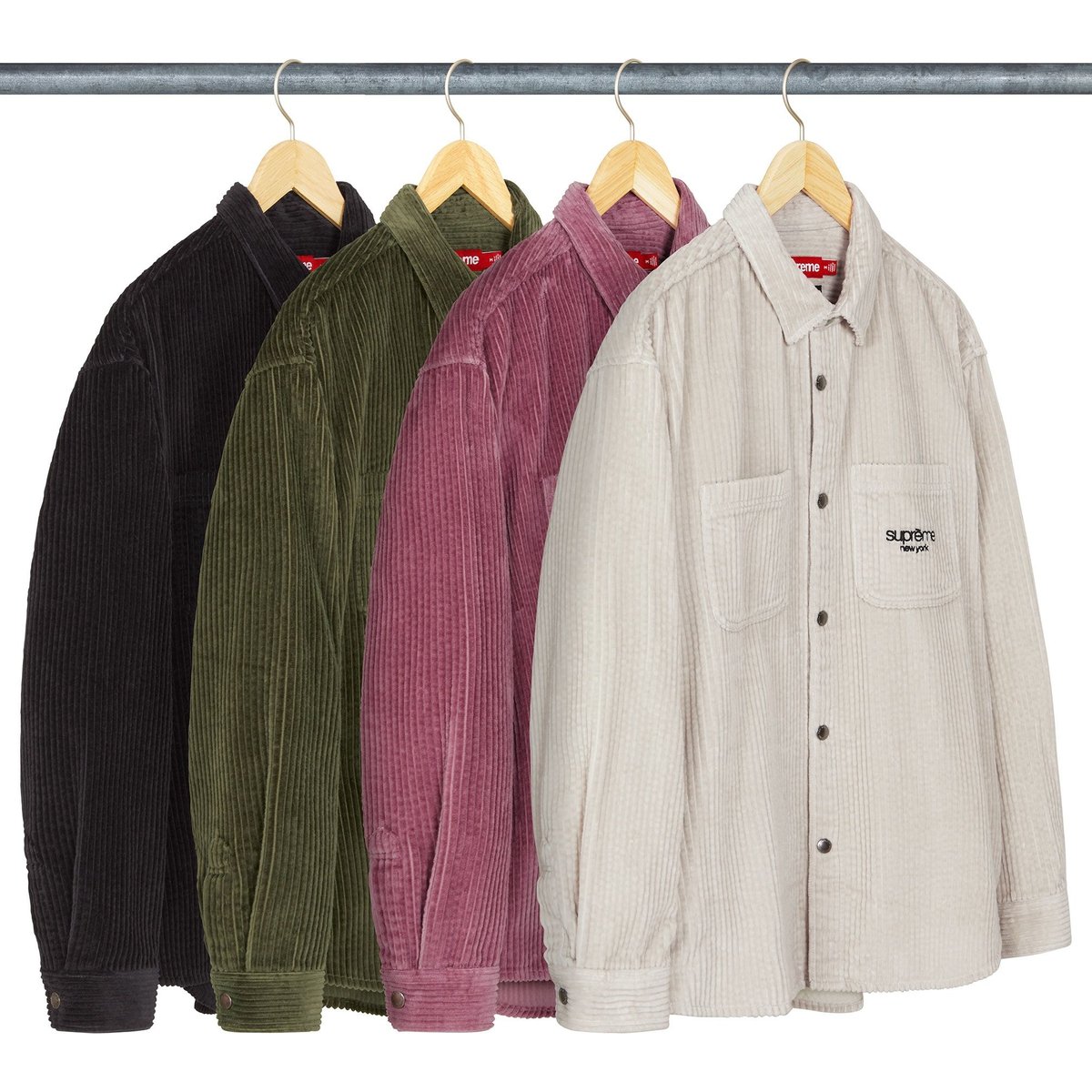 Supreme Wide Wale Corduroy Snap Shirt for fall winter 24 season