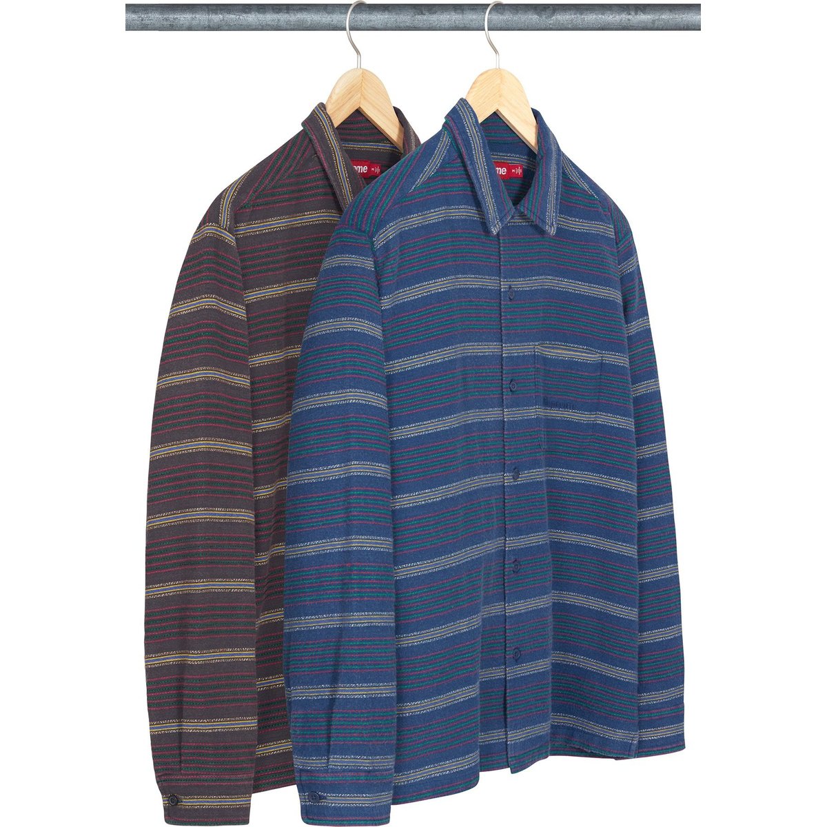 Supreme Woven Stripe Shirt for fall winter 24 season