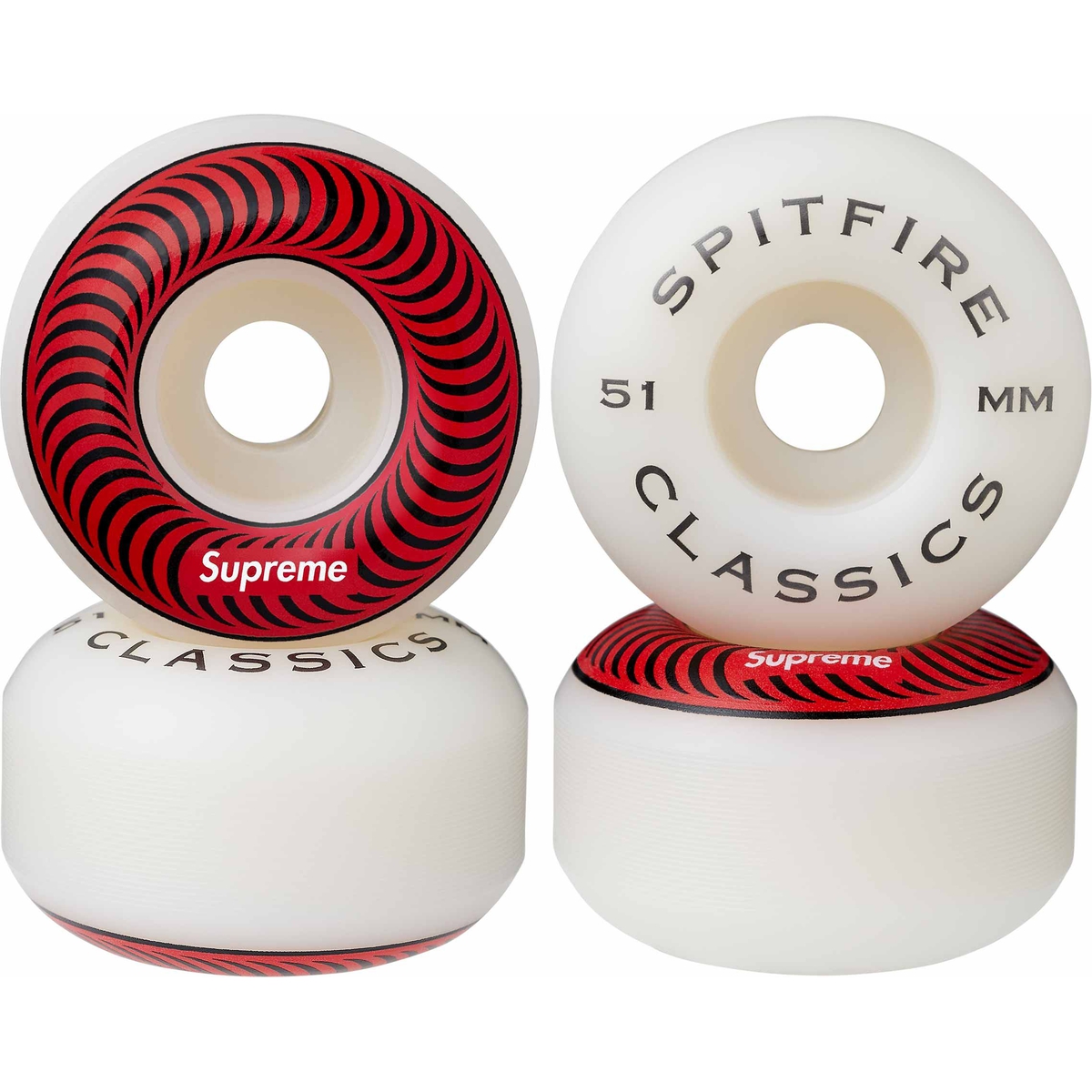 Details on Supreme Spitfire Classic Wheels (Set of 4) Red 51 mm from fall winter
                                                    2024 (Price is $36)