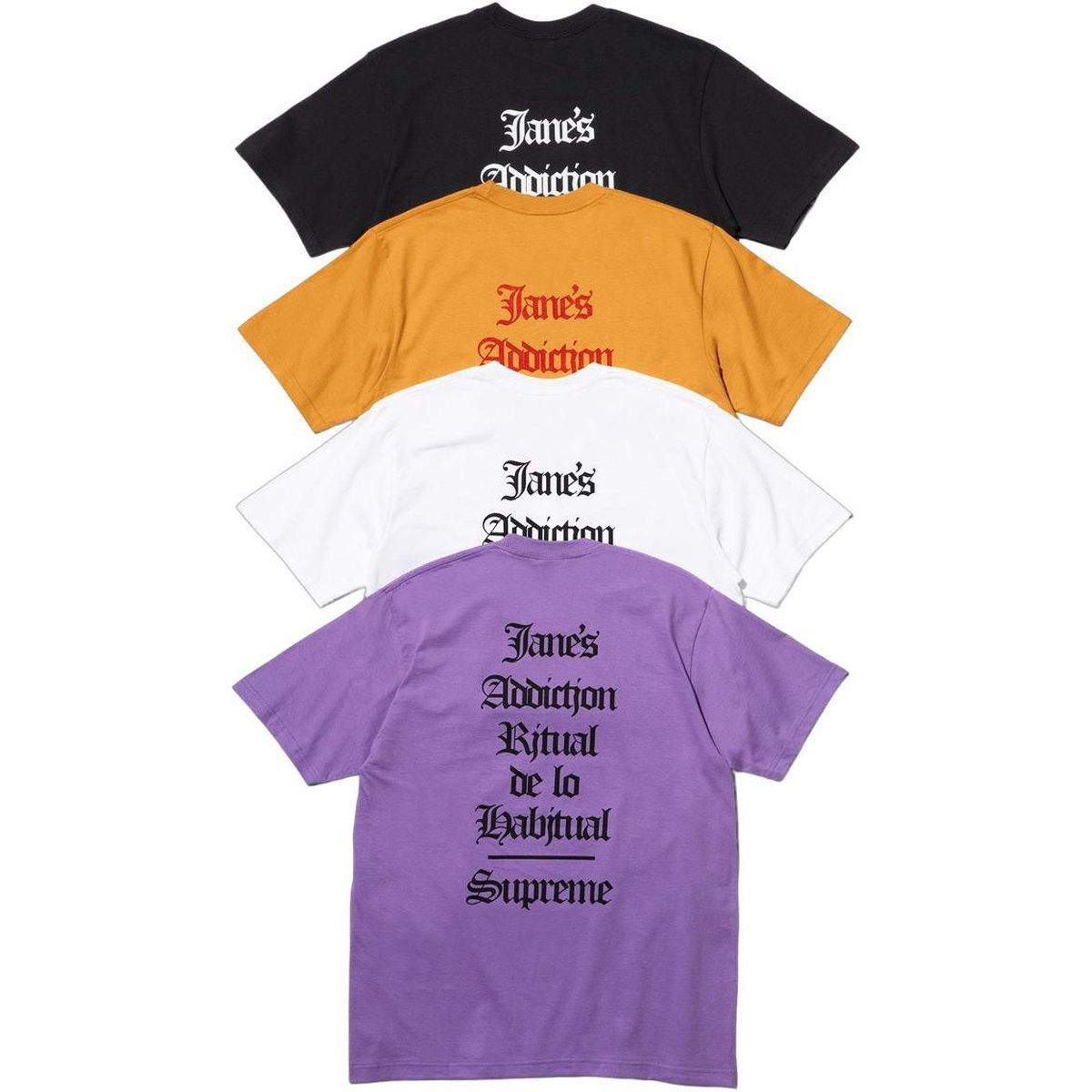 Details on Supreme Jane’s Addiction Ritual Tee  from fall winter
                                                    2024 (Price is $48)