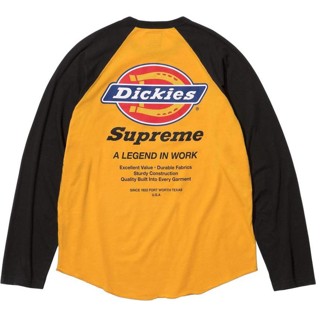 Details on Supreme Dickies Raglan L S Top  from fall winter
                                                    2024 (Price is $68)