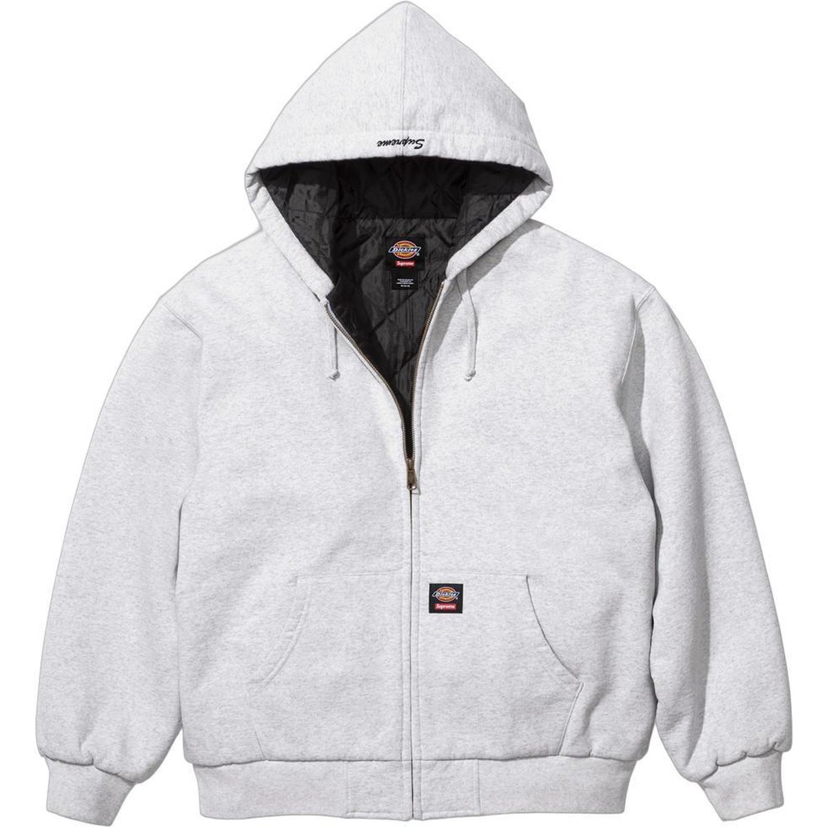 Details on Supreme Dickies Quilted Lined Zip Up Hooded Sweatshirt  from fall winter
                                                    2024 (Price is $148)