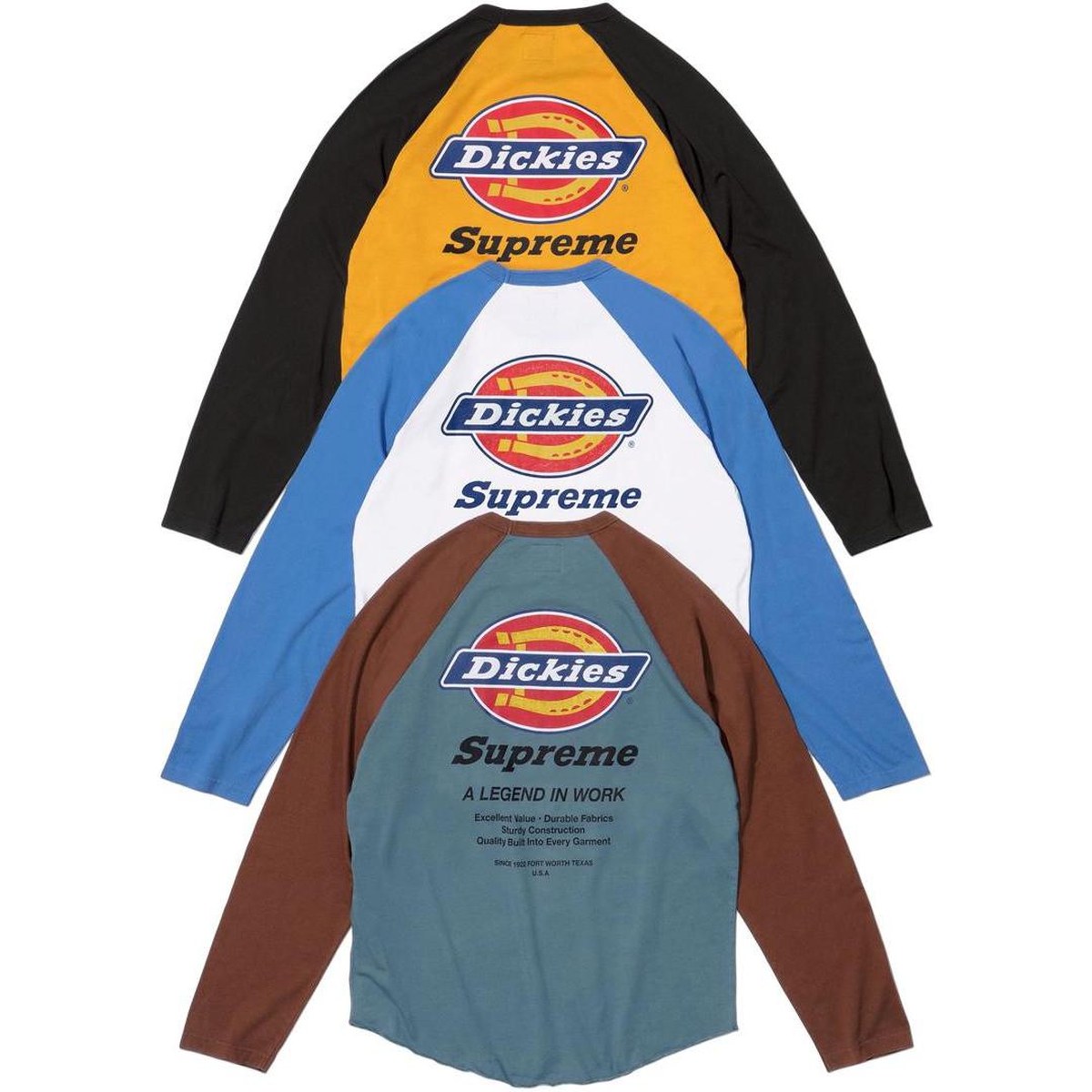 Supreme Supreme Dickies Raglan L S Top releasing on Week 16 for fall winter 2024