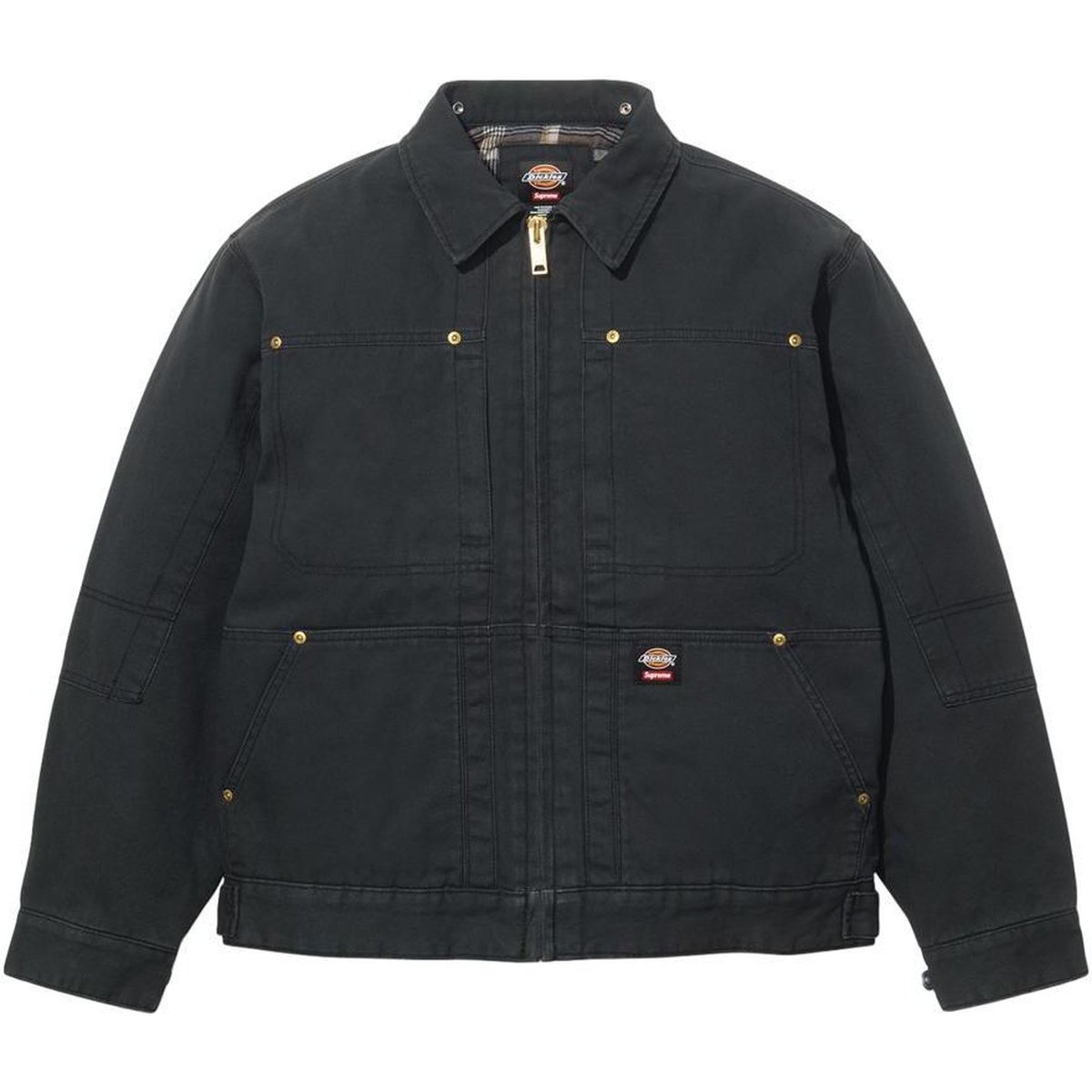 Details on Supreme Dickies Hooded Work Jacket  from fall winter
                                                    2024 (Price is $198)