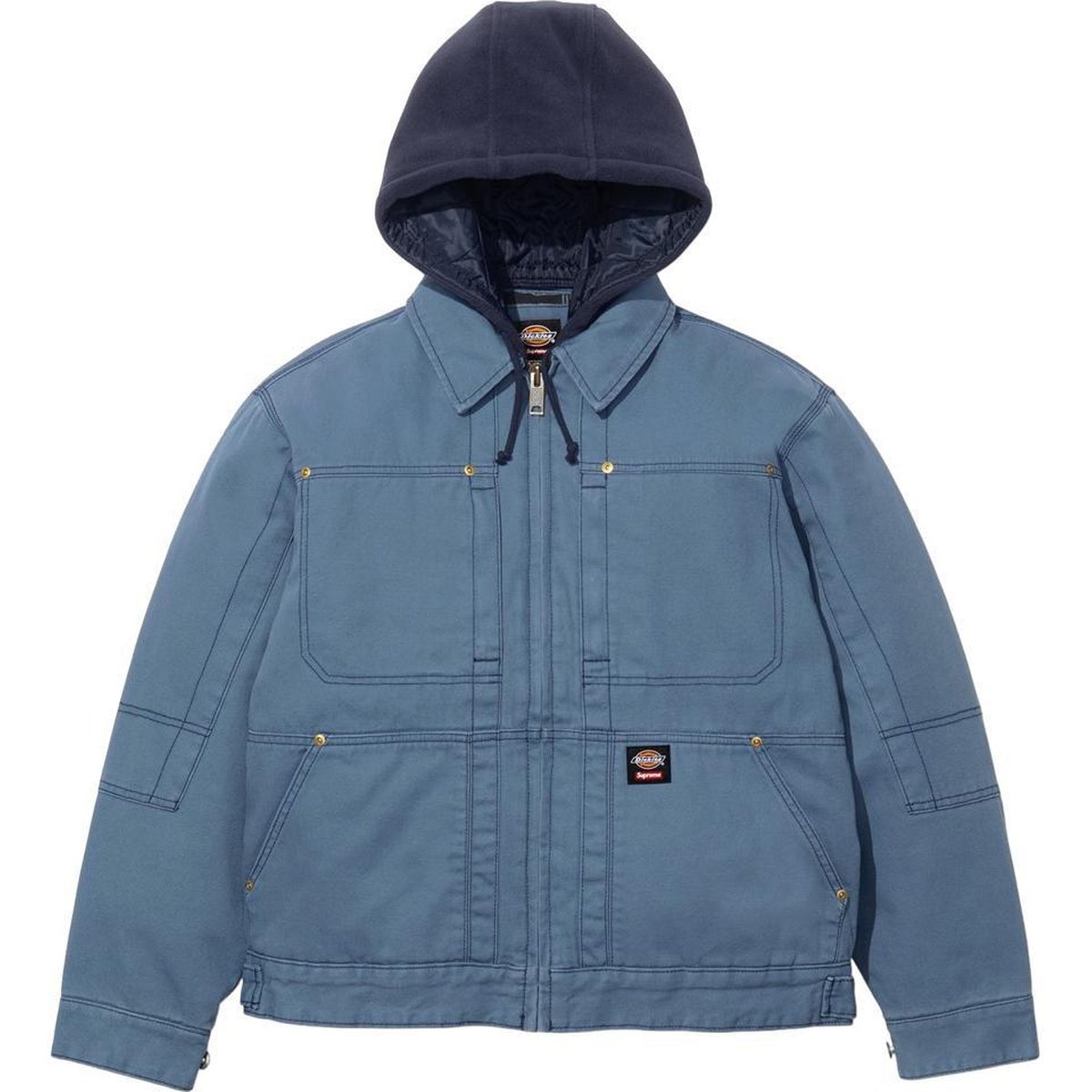 Details on Supreme Dickies Hooded Work Jacket  from fall winter
                                                    2024 (Price is $198)