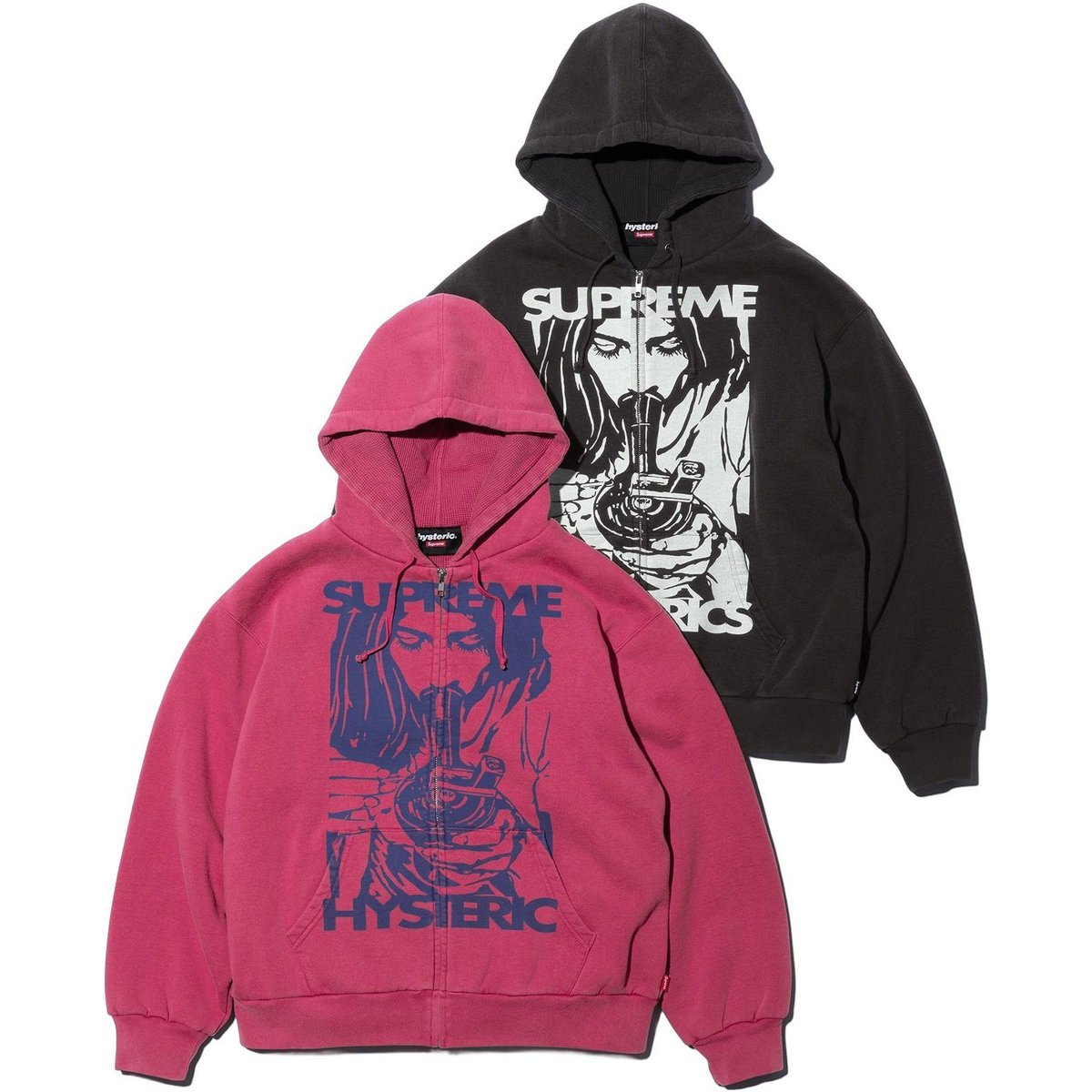 Supreme Supreme HYSTERIC GLAMOUR Thermal Lined Zip Up Hooded Sweatshirt releasing on Week 13 for fall winter 2024