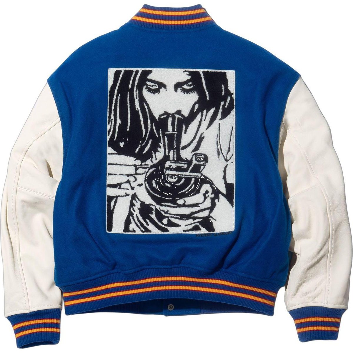 Details on Supreme HYSTERIC GLAMOUR Varsity Jacket  from fall winter
                                                    2024 (Price is $698)