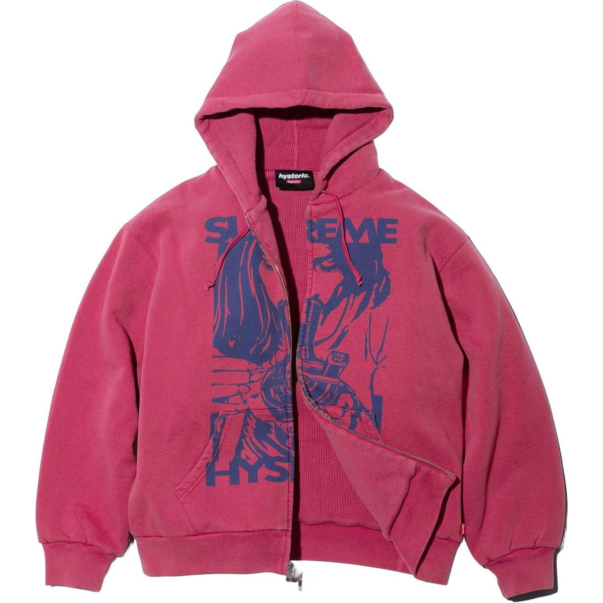 Details on Supreme HYSTERIC GLAMOUR Thermal Lined Zip Up Hooded Sweatshirt  from fall winter
                                                    2024 (Price is $218)