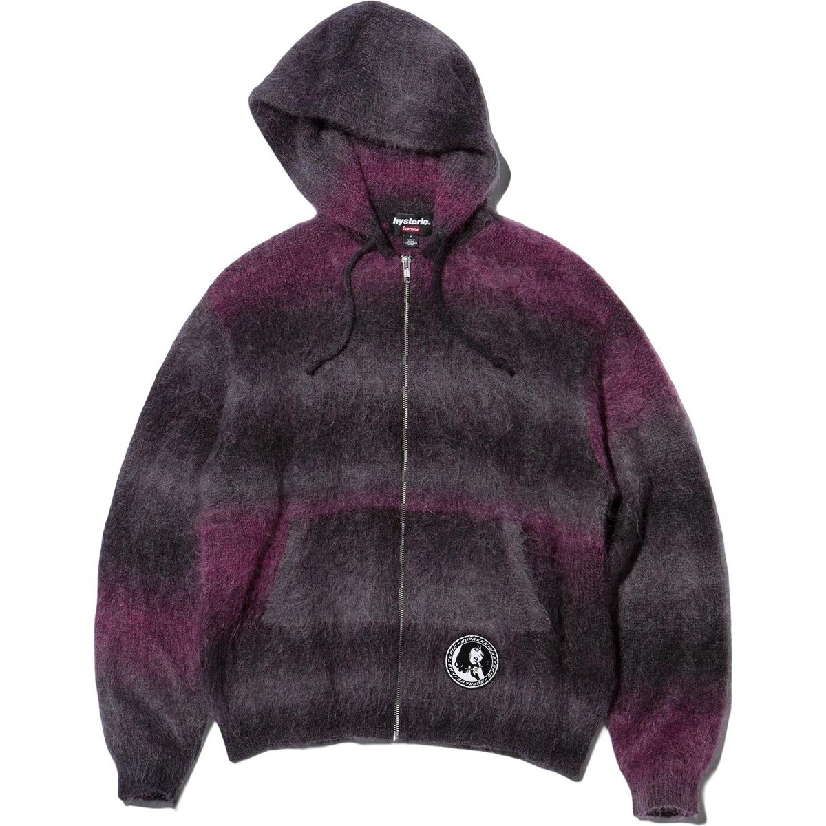 Details on Supreme HYSTERIC GLAMOUR Mohair Zip Up Hooded Sweater  from fall winter
                                                    2024 (Price is $298)