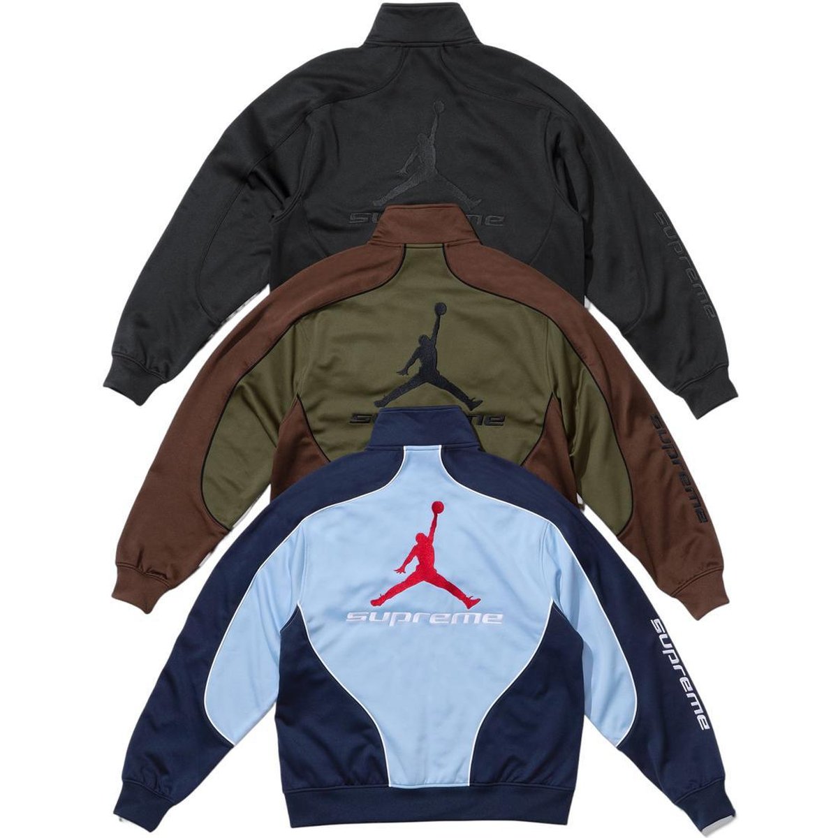 Details on Supreme Jordan Tricot Track Jacket from fall winter
                                            2024 (Price is $188)