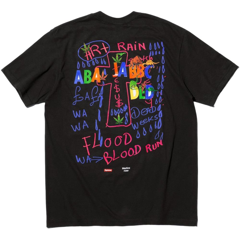 Details on Supreme Martine Rose Lee Scratch Perry Tee  from fall winter
                                                    2024 (Price is $58)