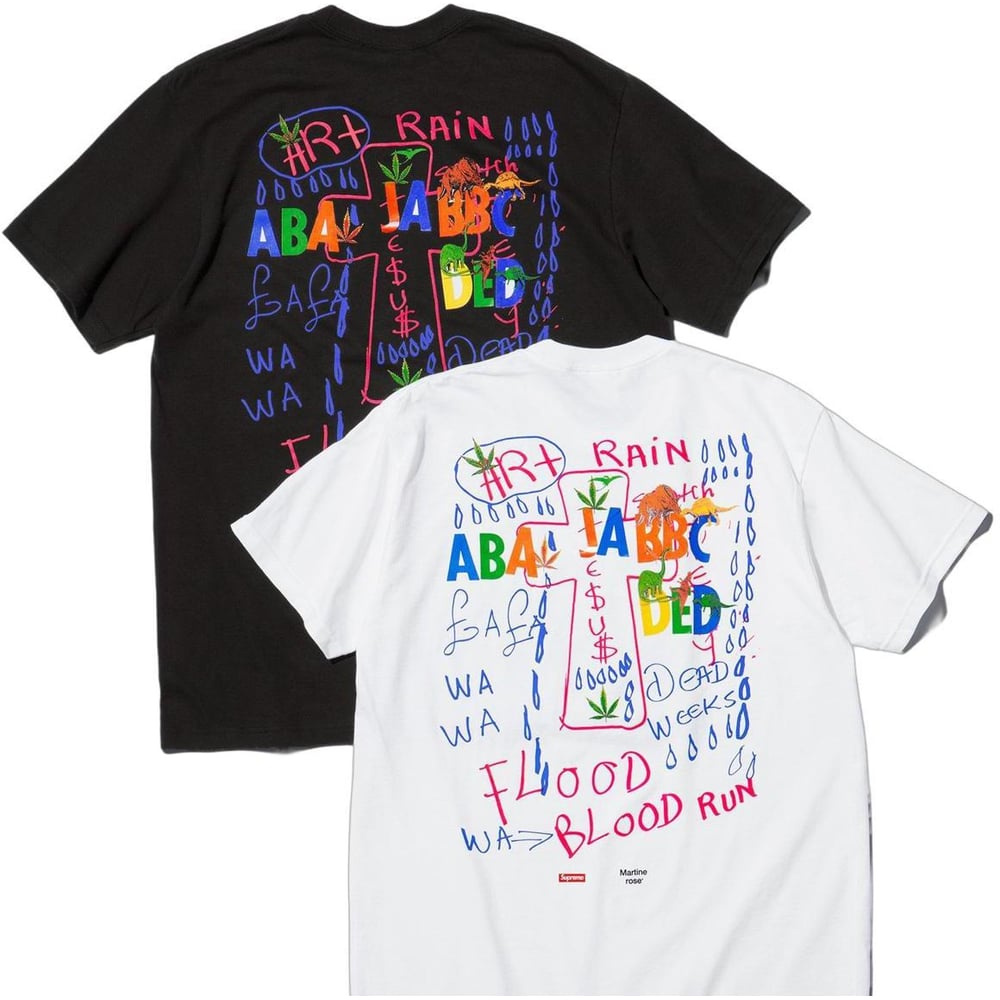 Details on Supreme Martine Rose Lee Scratch Perry Tee  from fall winter
                                                    2024 (Price is $58)