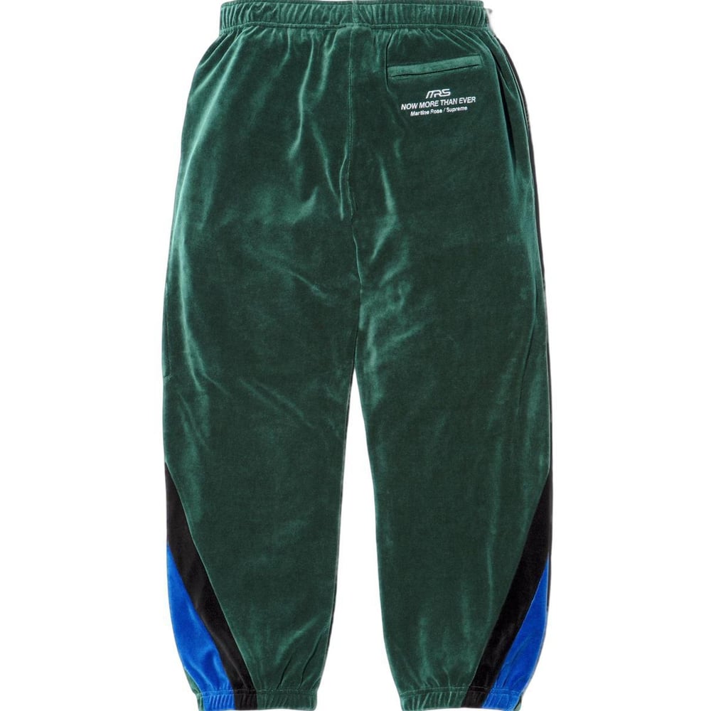 Details on Supreme Martine Rose Velour Track Pant  from fall winter
                                                    2024 (Price is $178)