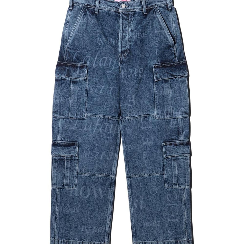 Details on Supreme Martine Rose Denim Cargo Pant  from fall winter
                                                    2024 (Price is $288)