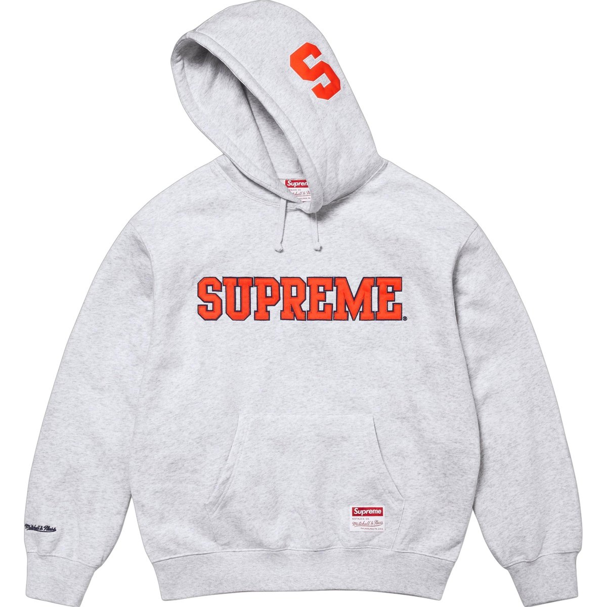 Details on Supreme Mitchell & Ness NCAA Hooded Sweatshirt  from fall winter
                                                    2024 (Price is $168)